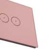 Interruptor Touch Tok Glass 3 Pads Wi-Fi 4x2cm Rose  - Imagem 3