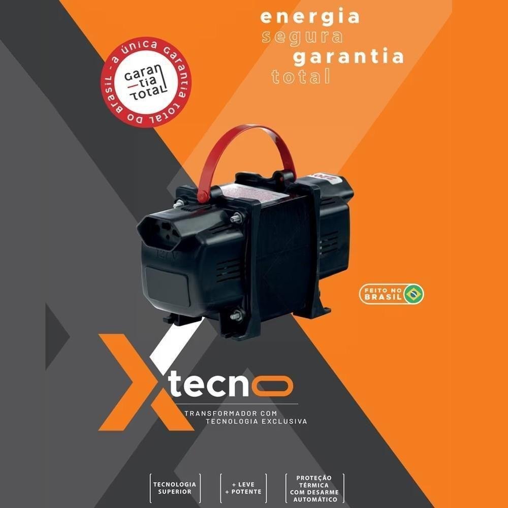 Auto Transformador Tecno 5000va Bivolt Com Tomada Bipolar 20a Fiolux - Imagem