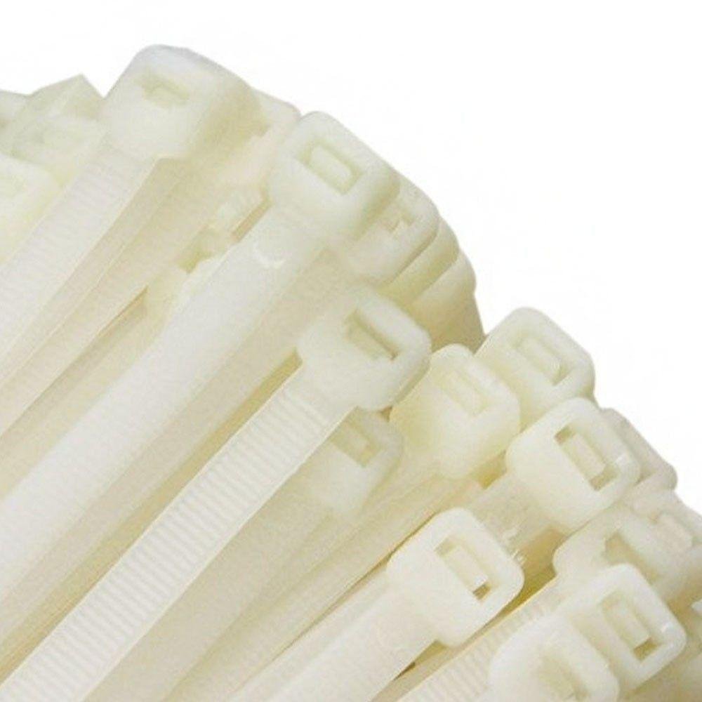 Abraçadeira De Nylon 100 Uni Cinta Plastica Enforca Branco - Imagem zoom