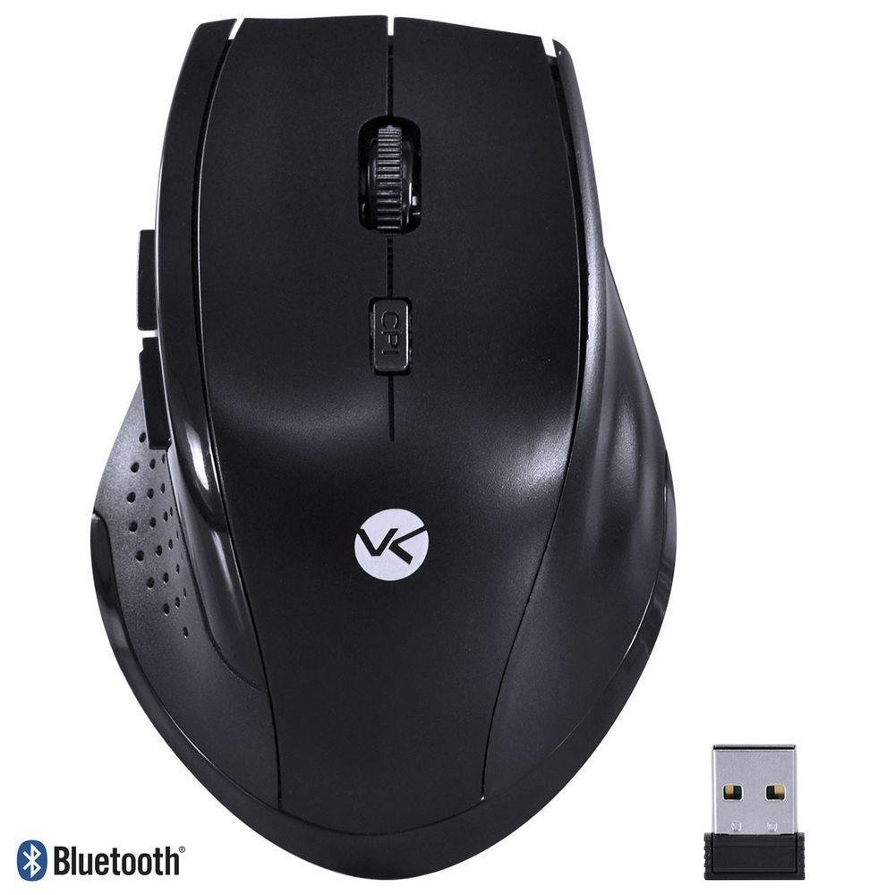 Mouse S/Fio Híbrido 2.4 Ghz + Bluetooth 4.0 1200 Preto - Imagem zoom