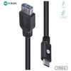 Cabo Usb Tipo C Para Extensor Usb A Fêmea V3.2 Gen1 5Gbps 2 Metros - C32Uaf-2 - Imagem 1