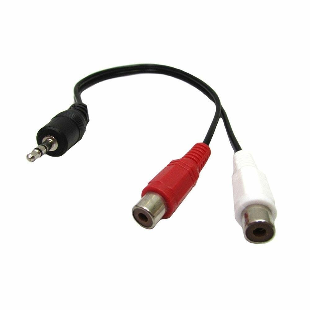 Cabo De Audio Para Tv Led Samsung 2rca F + P2 Estereo 15 Cm - Imagem zoom