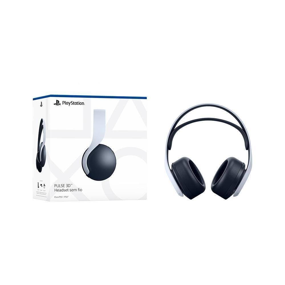 Headset Sony Pulse 3d Ps5 Sem Fio Branco - Imagem zoom