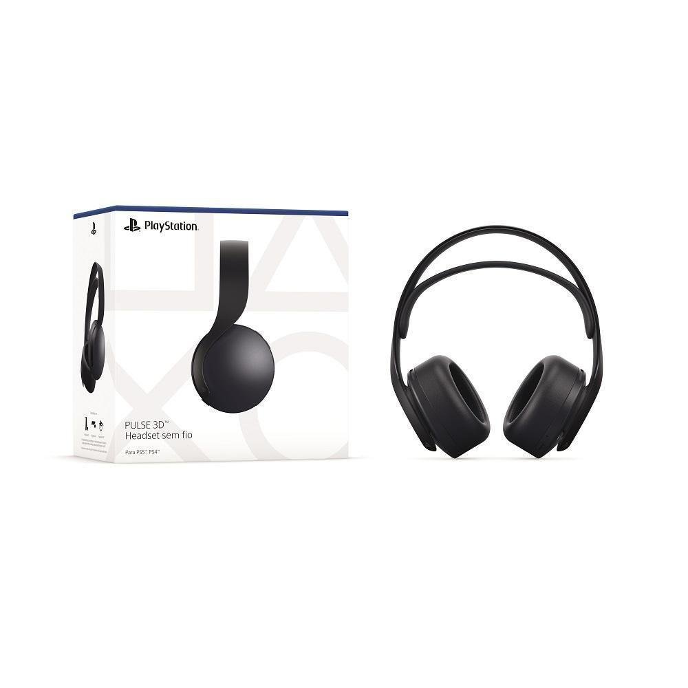 Headset Sony Pulse 3d Ps5 Sem Fio Preto - Imagem zoom