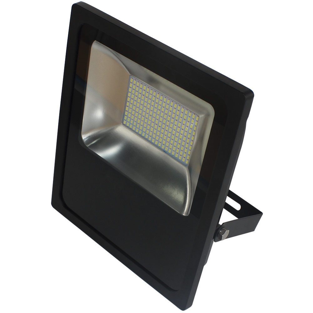 Refletor LED Slim 100W Luz Amarela 3.000K Bivolt - Imagem zoom