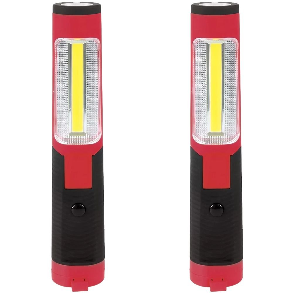 2 Pendentes Lanterna de LED 3W com 5 LEDs Base Magnética Dobrável à Pilha - Imagem zoom