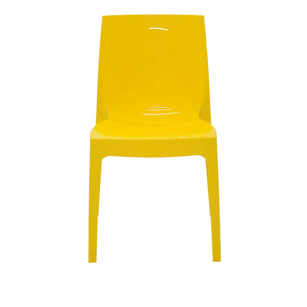 Cadeira Alice Polida Amarela sem Braços em Polipropileno - Imagem zoom