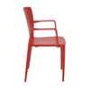 Cadeira Sofia Vermelha com Braços Encosto Fechado em Polipropileno e Fibra de Vidro - Imagem 3