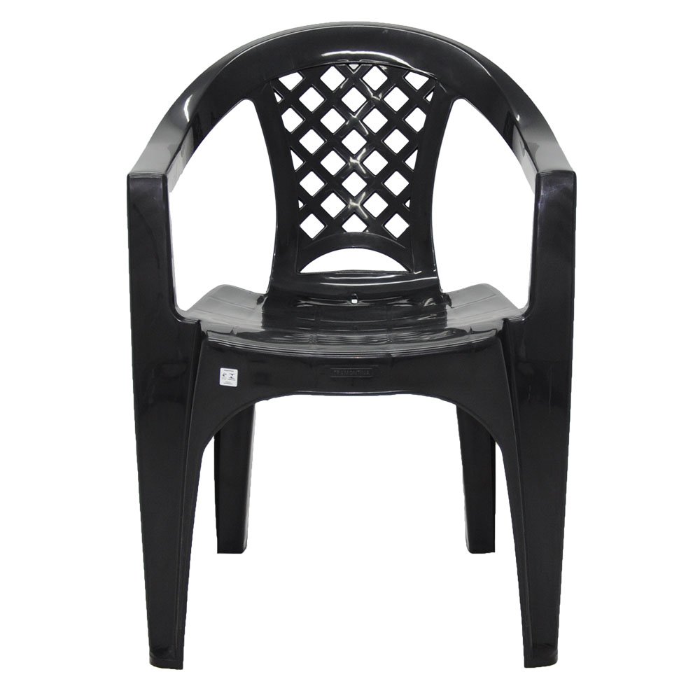 Cadeira Iguape Preta com Braços  - Imagem zoom