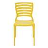 Cadeira Sofia Amarela sem Braços Encosto Vazado Horizontal em Polipropileno e Fibra de Vidro - Imagem 1
