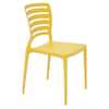 Cadeira Sofia Amarela sem Braços Encosto Vazado Horizontal em Polipropileno e Fibra de Vidro - Imagem 2