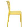 Cadeira Sofia Amarela sem Braços Encosto Vazado Horizontal em Polipropileno e Fibra de Vidro - Imagem 3