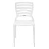 Cadeira Sofia Branca sem Braços Encosto Vazado Horizontal em Polipropileno e Fibra de Vidro - Imagem 1