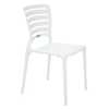 Cadeira Sofia Branca sem Braços Encosto Vazado Horizontal em Polipropileno e Fibra de Vidro - Imagem 2