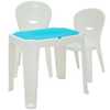 Mesa Infantil Branca e Azul Tramontina 92340017 + 2x Cadeira Vice Branca - Imagem 1