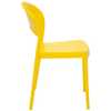 Cadeira Sissi Encosto Fechado em Polipropileno e Fibra de Vidro Amarelo - Imagem 3