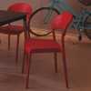 Cadeira Sissi Encosto Fechado em Polipropileno e Fibra de Vidro Vermelho  - Imagem 5