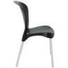 Cadeira Jolie em Polipropileno Preto com Pernas de Alumínio Anodizado - Imagem 3