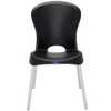 Cadeira Jolie em Polipropileno Preto com Pernas de Alumínio Anodizado - Imagem 2