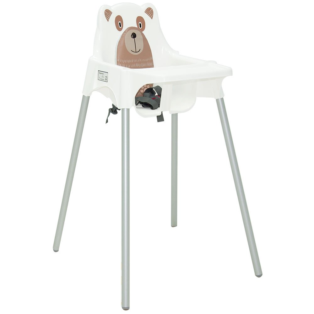 Cadeira para Refeição Infantil Teddy em Polipropileno Branco - Imagem zoom