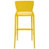 Cadeira Alta Safira Bar em Polipropileno e Fibra de Vidro Amarelo - Imagem 4