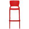 Cadeira Alta Safira Bar em Polipropileno e Fibra de Vidro Vermelho - Imagem 2