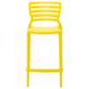 Cadeira Alta Sofia em Polipropileno e Fibra de Vidro Amarelo - Imagem 2