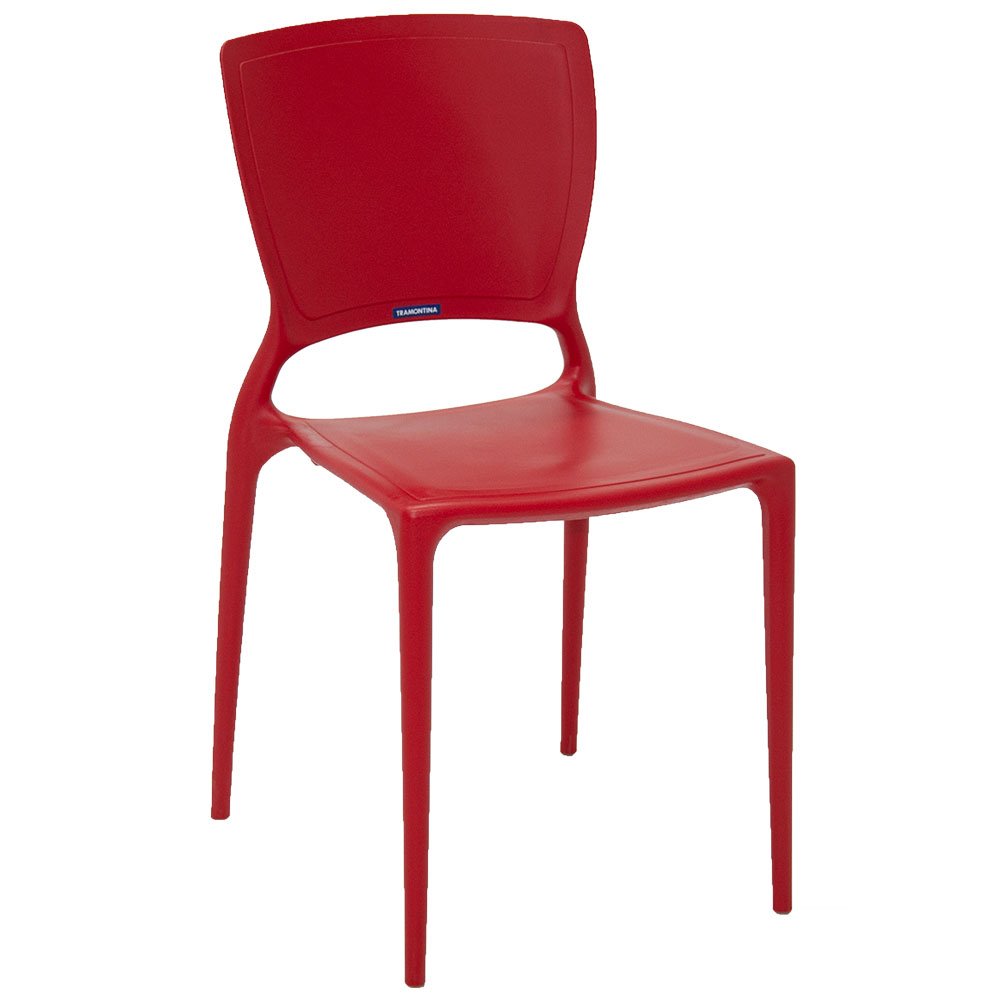 Cadeira Sofia com Encosto Fechado Vermelha - Imagem zoom
