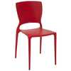 Cadeira Sofia com Encosto Fechado Vermelha - Imagem 1