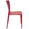Cadeira Sofia com Encosto Fechado Vermelha - Imagem 2