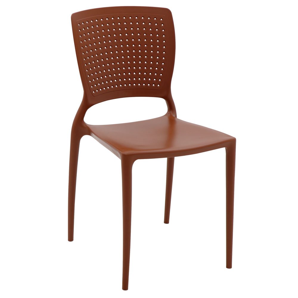 Cadeira Safira Summa de Polipropileno e Fibra Terracota - Imagem zoom