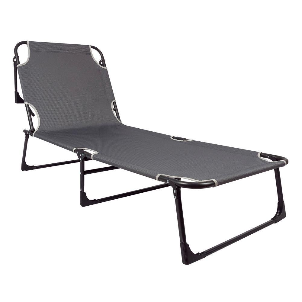 Cadeira Espreguiçadeira Lounge Dobrável Pelegrin PEL-3510 Cinza - Imagem zoom