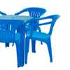 Mesa Tramontina Tambau Quadrada + 4 Cadeiras em Polipropileno Azul - Imagem 5