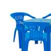 Mesa Tramontina Tambau Quadrada + 4 Cadeiras em Polipropileno Azul - Imagem 4