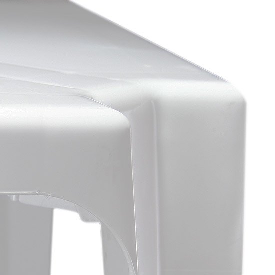 Mesa Bela Vista 70 CM Branca MOR + 4 Cadeiras Poltronas Brancas GARDEN