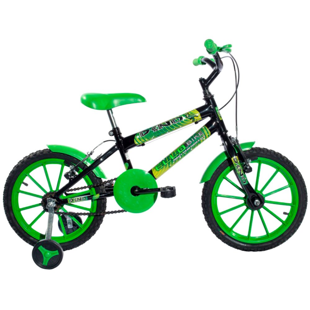 Bicicleta Aro16 Dino Verde -ELLOBIKE-A16DNVD