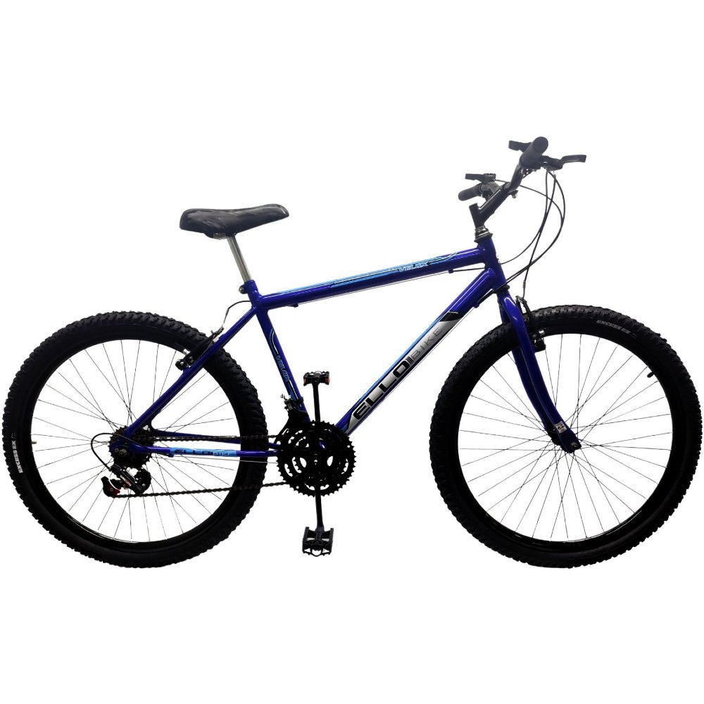 Bicicleta Velox Aro 26 com 21 Marchas Azul -ELLOBIKE-753032