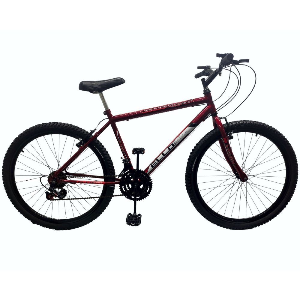 Bicicleta Velox Aro 26 com 21 Marchas Vermelha-ELLOBIKE-260726