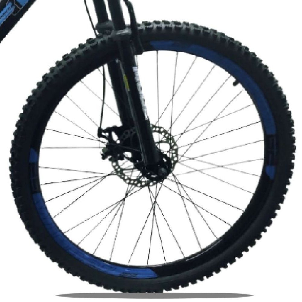 Bicicleta Extreme Free Ride Aro 26 com 21 Marchas Preta e Azul - Imagem