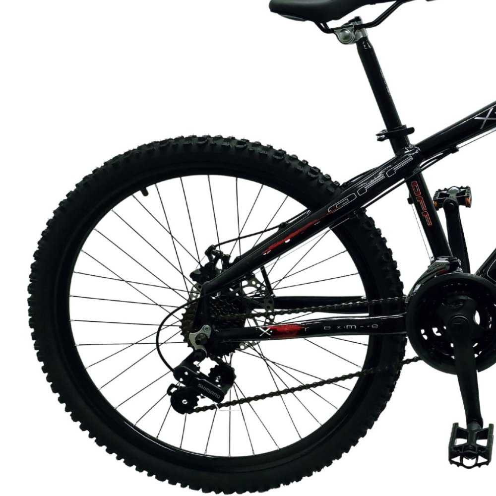 Bicicleta Extreme Free Ride Aro 26 com 21 Marchas Preta e Vermelha  - Imagem