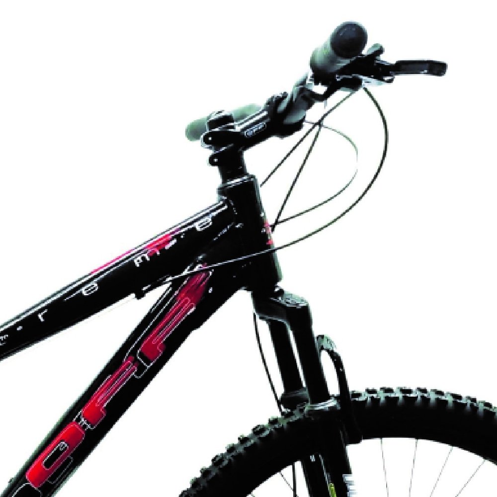 Bicicleta Extreme Free Ride Aro 26 com 21 Marchas Preta e Vermelha  - Imagem