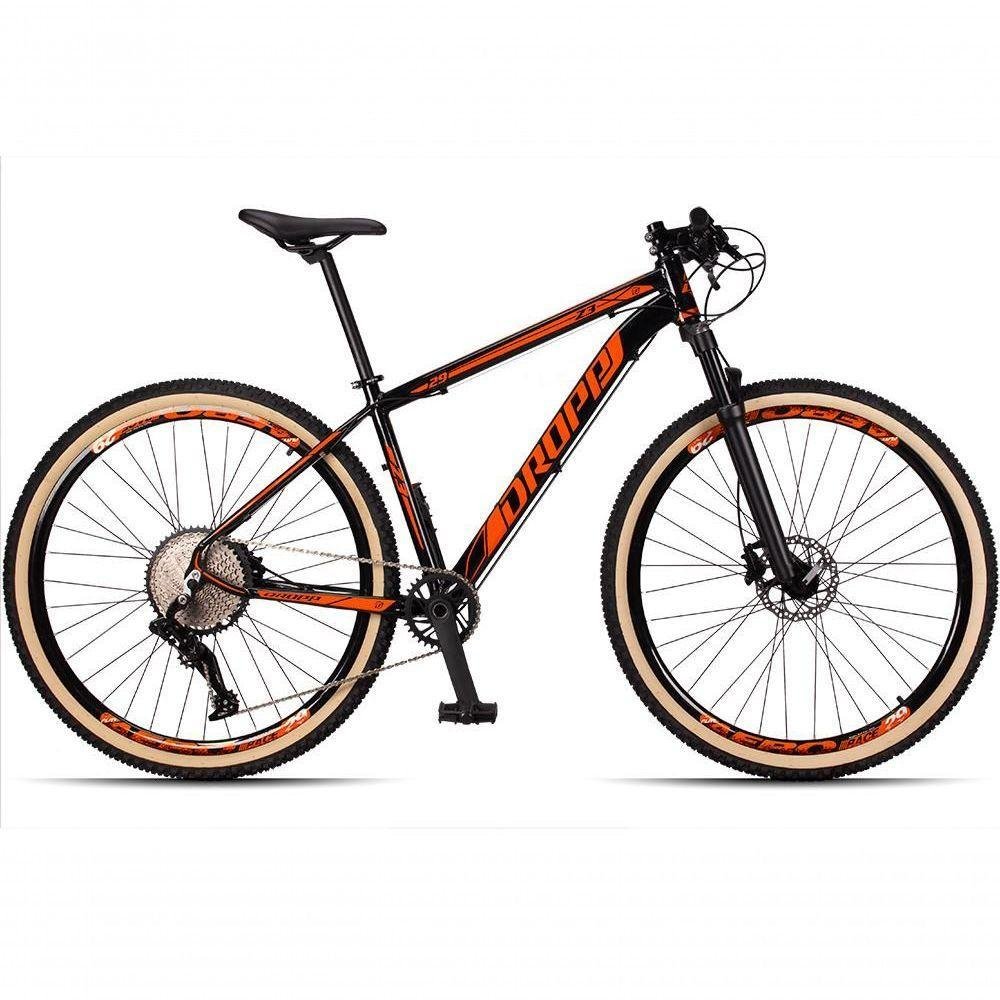 Bicicleta 29 Dropp Z3 12V Freio Hidráulico Preto+Laranja - Imagem zoom