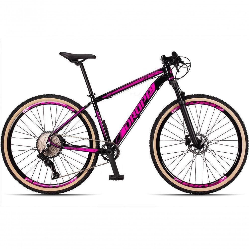 Bicicleta 29 Dropp Z3 12V Freio Hidráulico Preto+Rosa - Imagem zoom