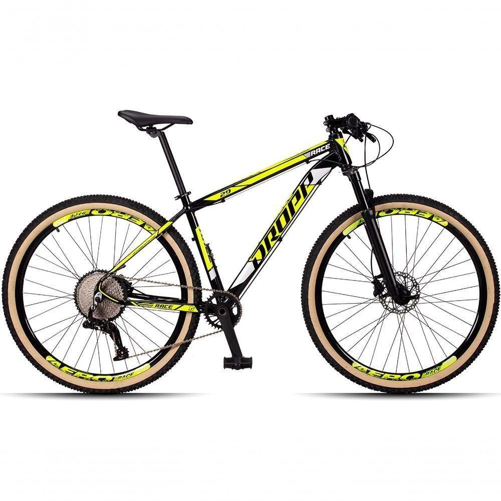 Bicicleta 29 Dropp Race 12v Suspensão Preto+amarelo - Imagem zoom