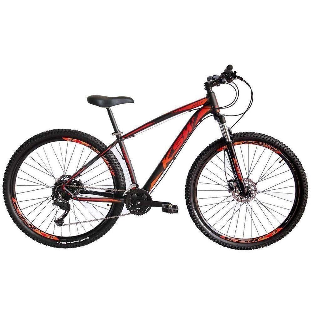 Bicicleta Aro 29 Ksw 24 Vel Shimano Freio Hidraulico Trava