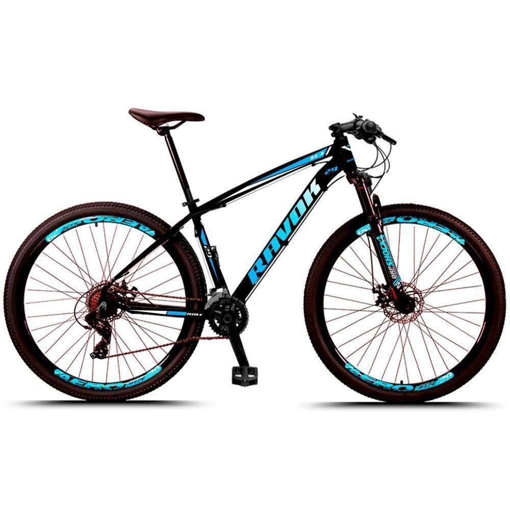 Bicicleta Mountain Bike 21 Velocidades Alavanca Alumínio Azul Quadro 15" - Imagem zoom