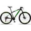 Bicicleta 29 Aluminum Raider 21 Marchas Preto+Verde - Imagem 1