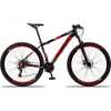 Bicicleta 29 Aluminum Raider 21 Marchas Preto+Vermelho - Imagem 1