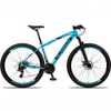 Bicicleta 29 Aluminum Raider 24 Marchas Index Freio A Disco Azul+preto - Imagem 1