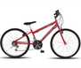 Bicicleta Aro 24 South 18 Marchas Freio V-brake - Vermelho Vermelho - Imagem